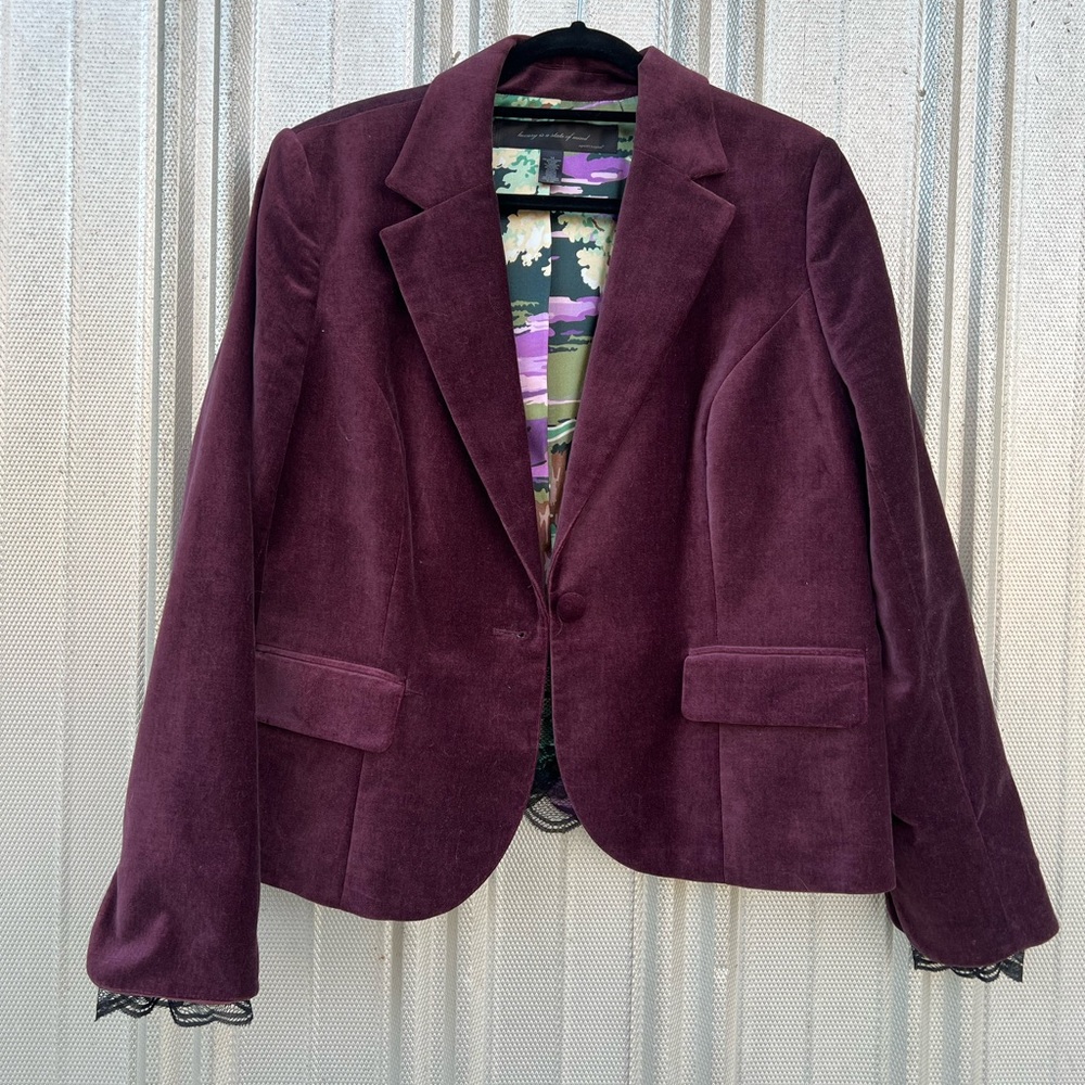 Fantastic Purple Velvet Blazer